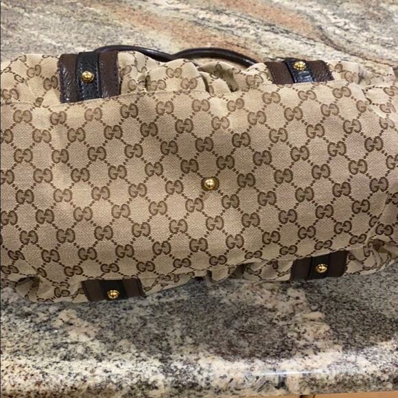 Beige/Ebony GG Canvas Interlocking G Large Tote - Picture 5 of 11